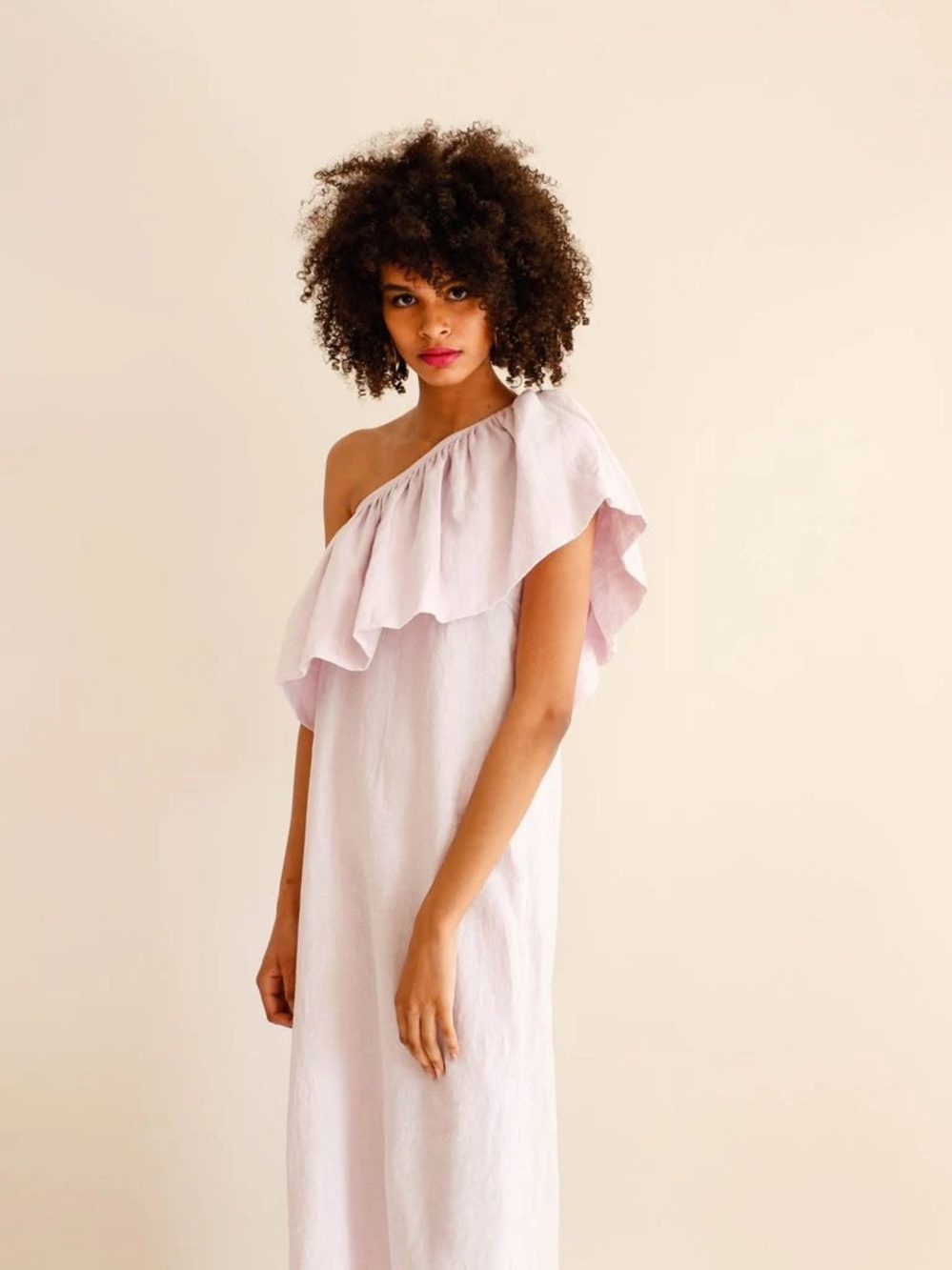 NWT! Mara Hoffman One Shoulder Midi Dress in Lavender | size 8